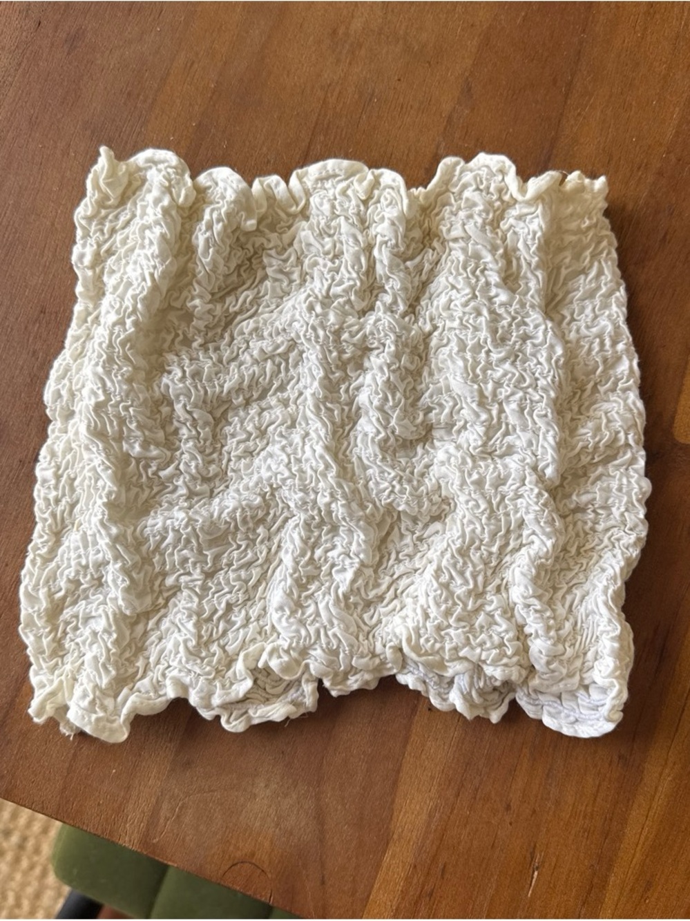 DONNI. Cream/white stretch tube top